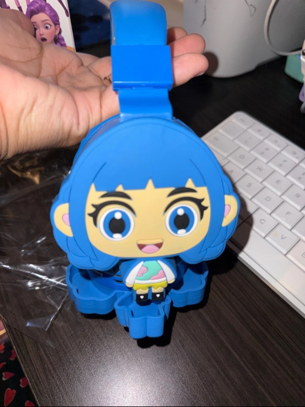 pop Blue Cartoon Character Kids Headphone Case